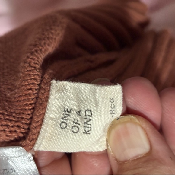 Roolee Burnt Orange Knit Vest with Pom-Poms Vintage turtleneck sleeveless xl - Picture 9 of 11